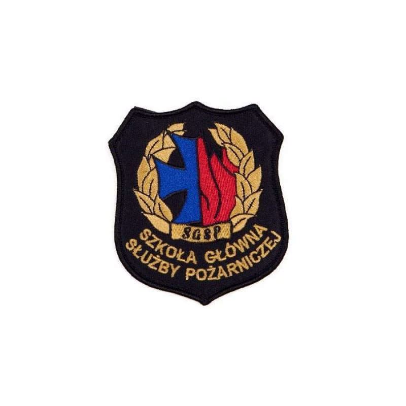 Emblemat naramienny Szkoły Głównej Służby Pożarniczej